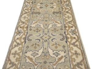 Muted Colors Floral 2'6X10'0 Oushak Oriental Runner Rug
