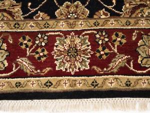 Charcoal Floral Traditional 5X7 Indo-Kashan Oriental Rug
