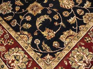 Charcoal Floral Traditional 5X7 Indo-Kashan Oriental Rug