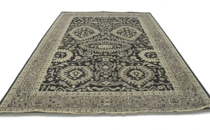 Charcoal Transitional Floral 9X13 Oriental Rug
