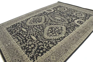 Charcoal Transitional Floral 9X13 Oriental Rug