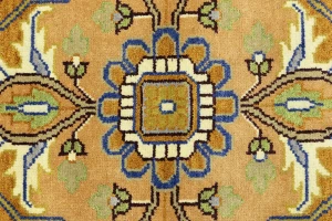 Muted Blue Floral 10X14 Heriz Serapi Oriental Rug