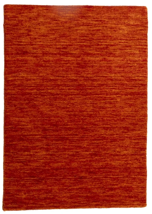 Orange Red Solid Gabbeh Modern Rug in All Size