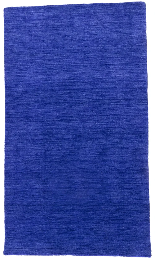 Royal Blue Solid Modern 3X5 Gabbeh Oriental Rug