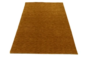 Orange Modern Solid 4X6 Gabbeh Oriental Rug