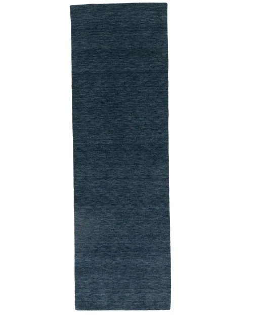 Steel Blue Modern Solid 3X8 Gabbeh Oriental Runner Rug