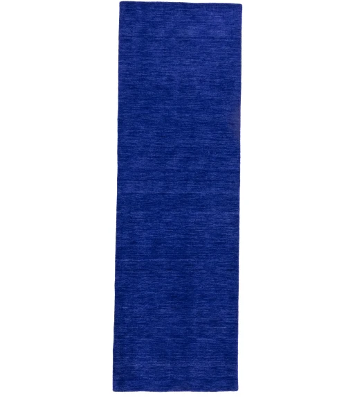 Solid Royal Blue Modern 3X8 Gabbeh Oriental Runner Rug