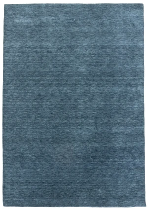 Steel Blue Modern Solid 6X9 Gabbeh Oriental Rug