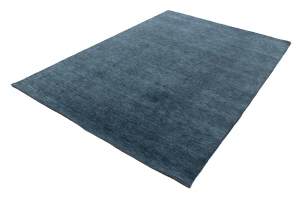 Steel Blue Modern Solid 6X9 Gabbeh Oriental Rug