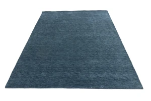 Steel Blue Modern Solid 6X9 Gabbeh Oriental Rug
