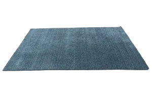 Steel Blue Modern Solid 6X9 Gabbeh Oriental Rug
