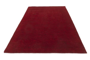 Maroon Red Modern Solid 6X9 Gabbeh Oriental Rug