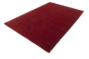 Maroon Red Modern Solid 6X9 Gabbeh Oriental Rug
