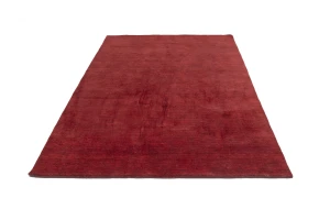 Maroon Red Modern Solid 6X9 Gabbeh Oriental Rug