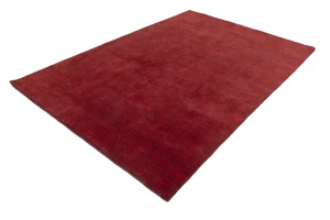 Maroon Red Modern Solid 6X9 Gabbeh Oriental Rug