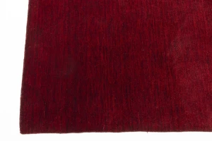 Maroon Red Modern Solid 6X9 Gabbeh Oriental Rug