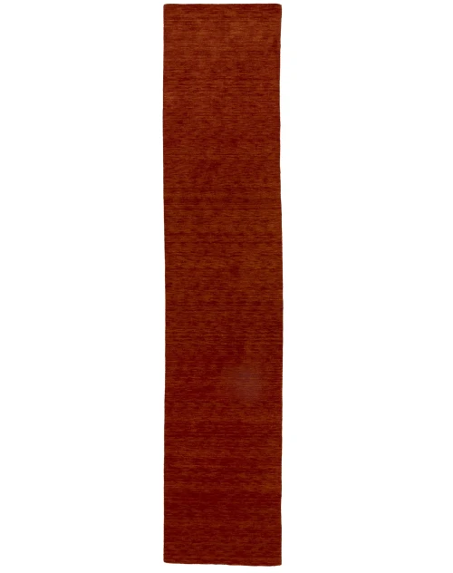 Orange Red Modern Solid 3X12 Gabbeh Oriental Runner Rug