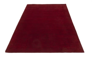 Maroon Red Modern Solid 8X10 Gabbeh Oriental Rug