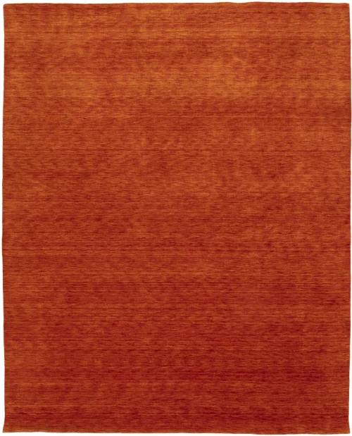 Orange Red Modern Solid 8X10 Gabbeh Oriental Rug