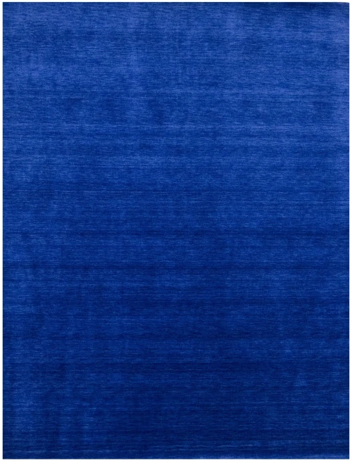 Solid Royal Blue Modern 9X12 Gabbeh Oriental Rug