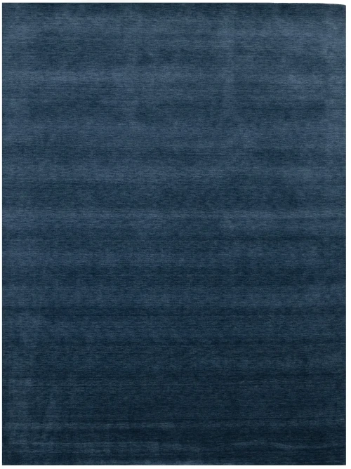 Steel Blue Modern Solid 9X12 Gabbeh Oriental Rug