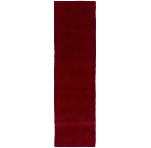 Red Modern Solid 3X10 Gabbeh Oriental Runner Rug
