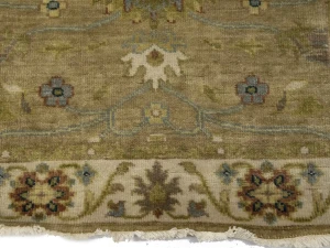 Tan Floral Traditional 3X5 Oushak Chobi Peshawar Oriental Rug