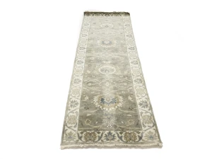 Taupe Floral 2'6X8 Osh Chobi Peshawar Oriental Runner Rug