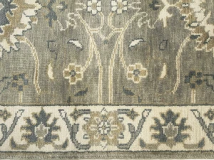 Taupe Floral 2'6X8 Osh Chobi Peshawar Oriental Runner Rug