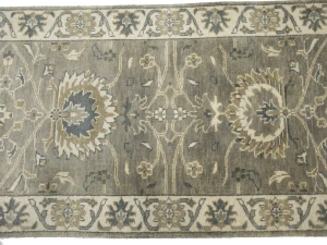 Taupe Floral 2'6X8 Osh Chobi Peshawar Oriental Runner Rug