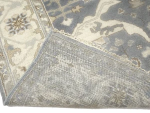 Gray Floral Traditional 6X9 Oushak Oriental Rug