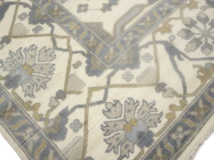 Muted Cream Floral Transitional 12X15 Oushak Oriental Rug