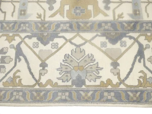 Muted Cream Floral Transitional 12X15 Oushak Oriental Rug