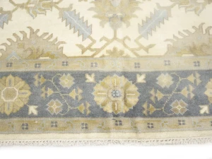 Muted Cream Floral Transitional 8X10 Oushak Oriental Rug
