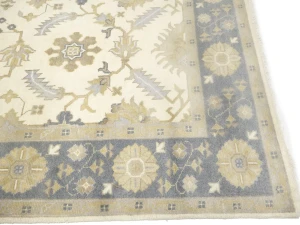 Muted Cream Floral Transitional 8X10 Oushak Oriental Rug