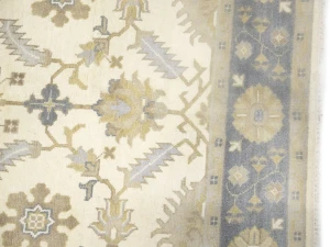 Muted Cream Floral Transitional 8X10 Oushak Oriental Rug