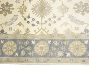 Muted Cream Floral Transitional 8X10 Oushak Oriental Rug