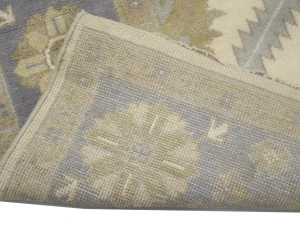 Muted Cream Floral Transitional 8X10 Oushak Oriental Rug