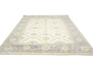 Muted Cream Floral Transitional 8X10 Oushak Oriental Rug