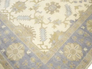 Muted Cream Floral Transitional 8X10 Oushak Oriental Rug
