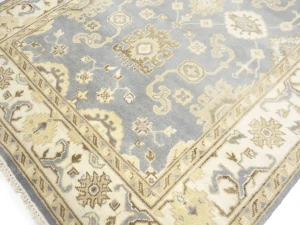 Muted Floral Transitional 6X9 Oushak Oriental Rug