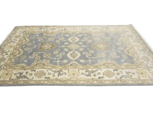 Muted Floral Transitional 6X9 Oushak Oriental Rug