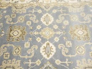 Muted Floral Transitional 6X9 Oushak Oriental Rug