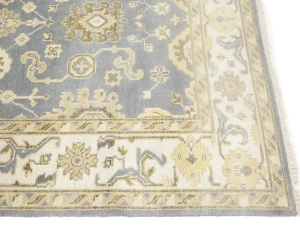 Muted Floral Transitional 6X9 Oushak Oriental Rug