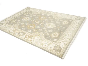 Muted Colors Floral Transitional 6X9 Oushak Oriental Rug