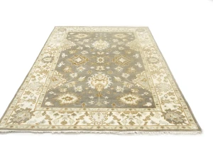 Muted Colors Floral Transitional 6X9 Oushak Oriental Rug