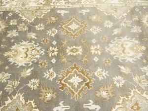 Muted Colors Floral Transitional 6X9 Oushak Oriental Rug