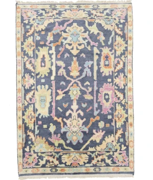 Colorfast Floral 4X6 Oushak Chobi Oriental Rug