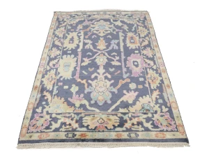 Colorfast Floral 4X6 Oushak Chobi Oriental Rug