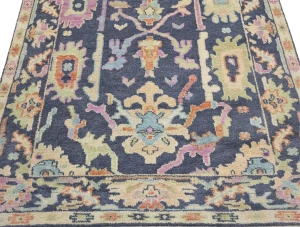 Colorfast Floral 4X6 Oushak Chobi Oriental Rug